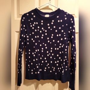 Navy Polka Dot Sweater